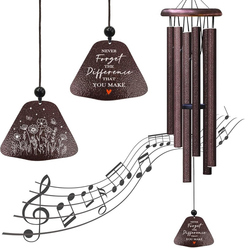 Yesruby Thank You Gifts for Women/Coworkers/Men 32” Wind Chimes, Employee Teacher Staff Housekeeping Volunteer Appreciation Gifts, Appreciation Farewell Retirement Chaos Coordinator Gift for Coworkers - Image 1